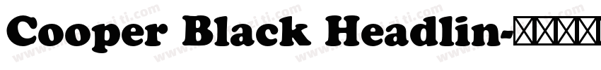 Cooper Black Headlin字体转换